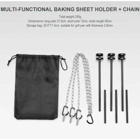 Trépied détachable pour barbecue, support pivotant en alliage d'aluminium, grille de cuisson extérieure, accessoires de camping, réchauds portables (1/5)