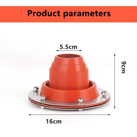 Cheminée de poêle à bois en silicone avec base en acier durable, compatible avec les conduits extérieurs et les accessoires de camping pour réchauds portables. (1/5)
