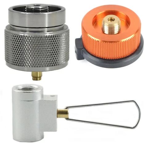 Adaptateur de gonflage pour réservoir de réchaud de camping extérieur, adaptateur de bouteille de gaz MAPP à charge mutuelle isobutane/butane, recharge de gaz pour vaporisateur, réchauds de cuisine po (1/5)