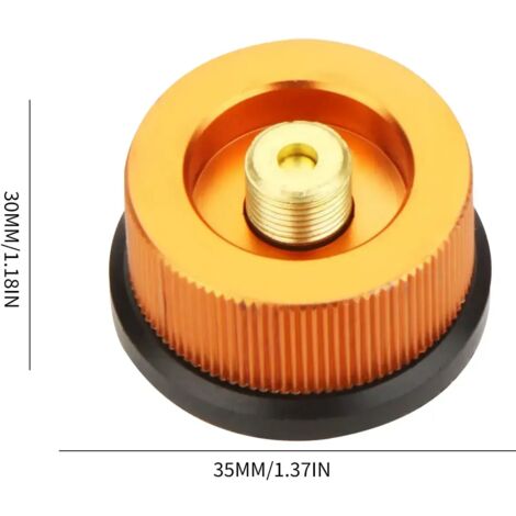 Adaptateur pour réservoir de gaz de réchaud de camping portable (lot de 2) - Convertisseur de gaz pour recharge de propane - Connecteur pour brûleur à gaz - Fournitures de camping (1/5)