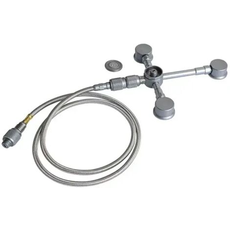 Adaptateur butane 3 en 1, tête de cartouche de gaz, adaptateur de conversion, buse, convertisseur butane pour réservoir plat, convertisseur pour réchaud de camping extérieur, réchauds de cuisine porta (1/5)