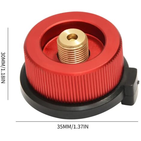 Adaptateur pour réservoir de gaz de réchaud de camping portable (lot de 2) - Convertisseur de gaz pour recharge de propane - Connecteur pour brûleur à gaz - Fournitures de camping (1/5)