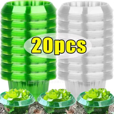 (Transparent, lot de 20) Anneaux de protection anti-limaces pour plantes, protège-pots et jardinières, protection anti-escargots, outil de jardinage (1/5)
