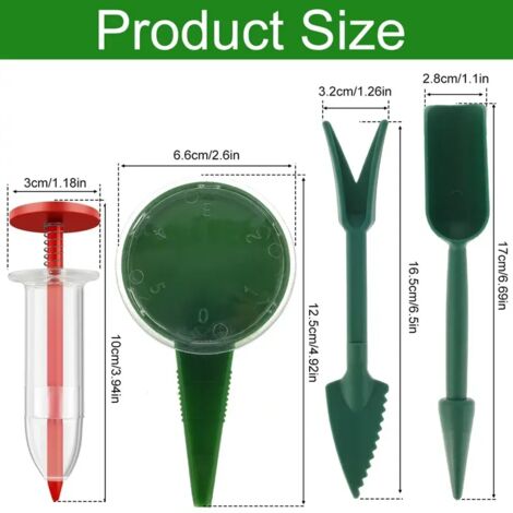(S5 6 pièces) Répandeur de graines manuel, mini distributeur de graines, semeur réutilisable, outil de jardinage manuel pour semis (1/5)
