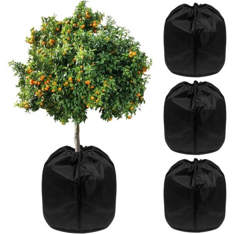 Housse d'hiver (Gris) pour plantes, arbustes et arbres d'extérieur, protection contre le gel et le gel, en tissu Oxford, pour plantes en pot. (1/5)