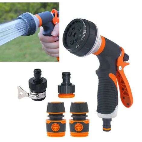 Pistolet d'arrosage haute pression (G) 8 modes, arrosage automatique pour jardin, pelouse et autres espaces verts, nettoyage et pulvérisation. (1/5)