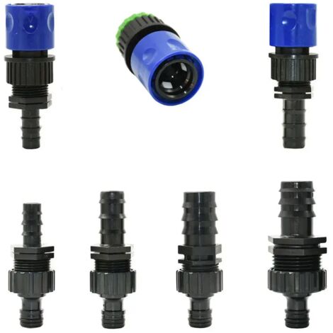 Raccord pour tube PE (4/7 mm) pour raccords à barbes, connecteurs 1/4", 3/8", 1/2", 3/4", 1 pouce, raccord pour tuyau d'arrosage. (1/5)