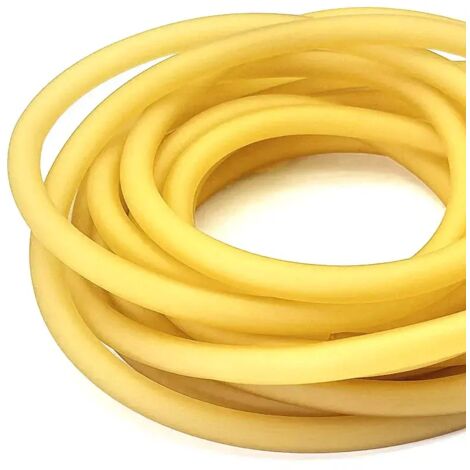 Tube en latex jaune (diamètre extérieur 4,2 mm x diamètre intérieur 1,8 mm), tuyau en caoutchouc haute élasticité, garrot, élastique, corde élastique. (1/5)