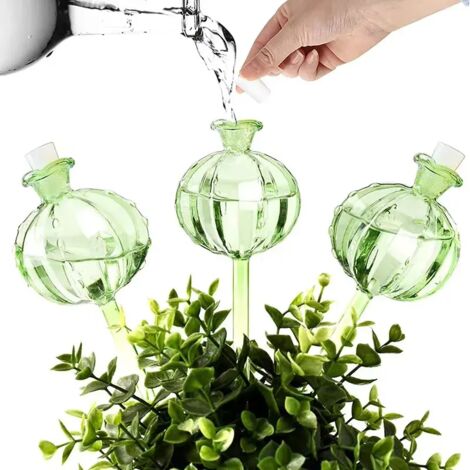 (Lot de 2) Arrosoir à fleurs de grenade (1/2 pièces) en verre, modèle créatif, arrosoir facile à utiliser. (1/5)
