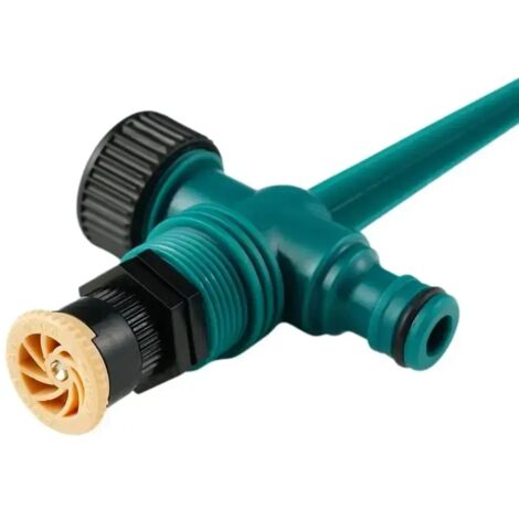 (Lot de 5) Arroseur de jardin XXL à rotation 360° pour l'irrigation et l'arrosage automatique en pleine terre, avec tube réglable et bouchon enterré. (1/5)