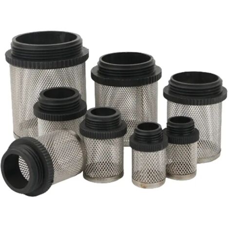 Filtre en acier inoxydable 304 (25 mm, 20 pièces) pour irrigation de jardin, aquarium et pompe à eau. Filetage mâle en plastique. (1/5)