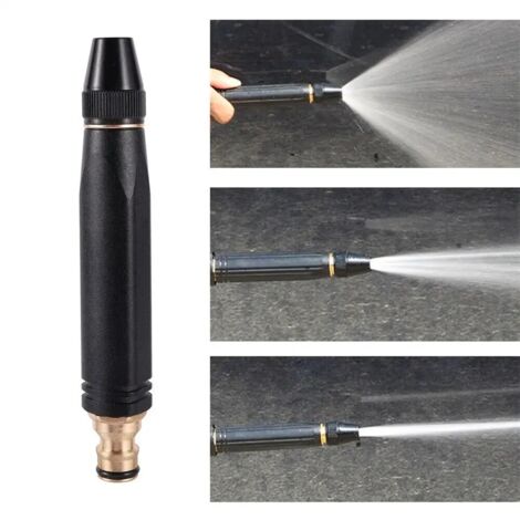 (A) Pistolet à eau haute pression pour jardin et voiture, arroseur à long jet pour le nettoyage extérieur, le lavage de terrasse et l'arrosage automatique.