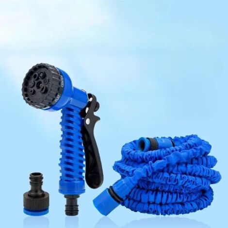 Tuyau d'arrosage extensible magique et flexible (vert - 23 m) avec pistolet d'arrosage pour jardin, voiture et autres véhicules. (1/5)