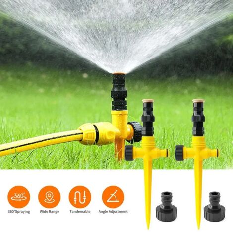 (Vert, Chine) Arroseur de jardin rotatif à 360° - Système d'irrigation automatique pour l'agriculture, les pelouses, les serres et les plantes. (1/5)