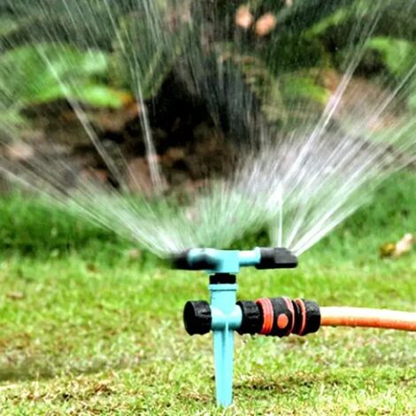 Arroseur de jardin rotatif à 360° (1 pièce) : système d'irrigation professionnel avec jet réglable, économie d'eau et base en plastique robuste. (1/5)