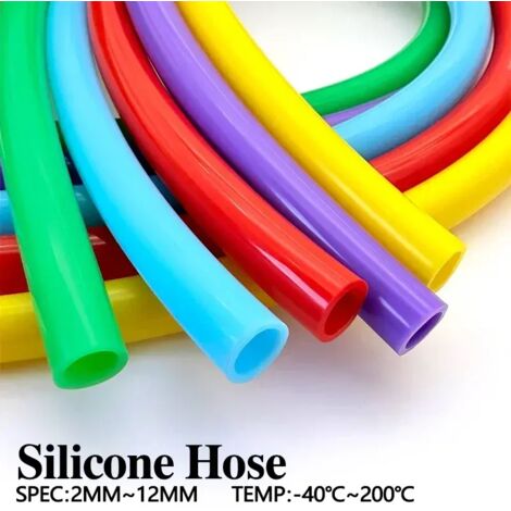 Tuyau en silicone rose (10 m) - Flexible et coloré, de qualité alimentaire, diamètre intérieur en mm, anti-âge, facile à nettoyer, pour l'arrosage du jardin et des aquariums. (1/3)