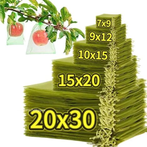 (Vert - 1 pièce, 7 x 9 cm) Sacs de protection pour fruits à cordon, réutilisables, en filet anti-insectes, pour arbres fruitiers et plantes - Fournitures de jardinage (1/5)