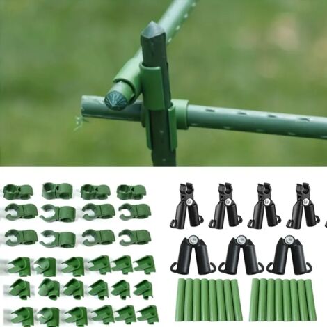 (11 mm, 5 supports en A) 10 clips universels en plastique pour supports de plantes, connecteurs de fixation pour piliers de jardinage, support de fixation de 11 mm pour pergolas grimpantes (1/5)
