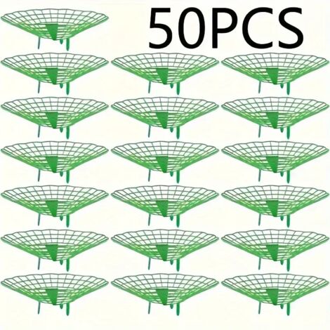 (50 pièces) Support de plantation robuste pour fraises et pastèques - Structure de support de jardin avec 3 niveaux de robustesse et système de drainage à grille ouverte (1/5)