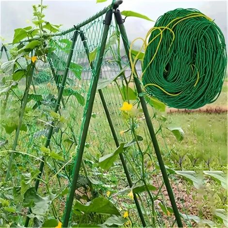 (1,8 m x 3,6 m) 1 pergola treillis pour plantes grimpantes, filet de culture en polyester résistant, filet de treillis de jardin à mailles carrées pour plantes grimpantes (1/5)