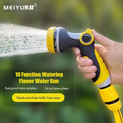 Pistolet nettoyeur haute pression multifonctionnel (10 m) pour l'irrigation de jardin, 10 modes d'arrosage, puissant et robuste. (1/5)