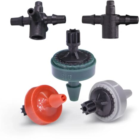 (E)50PCS Raccord d'irrigation goutte à goutte agricole Goutteur de compensation 2L 4L 8L Émetteurs à compensation de pression Distributeur d'eau pour bonsaï (1/5)