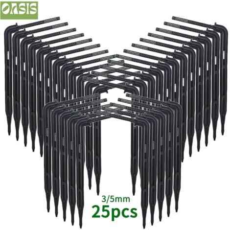 (R-50PCS) Kit de micro-goutte à flèche courbée pour tuyau de 3/5 mm, idéal pour l'arrosage du jardin et des serres. (1/5)