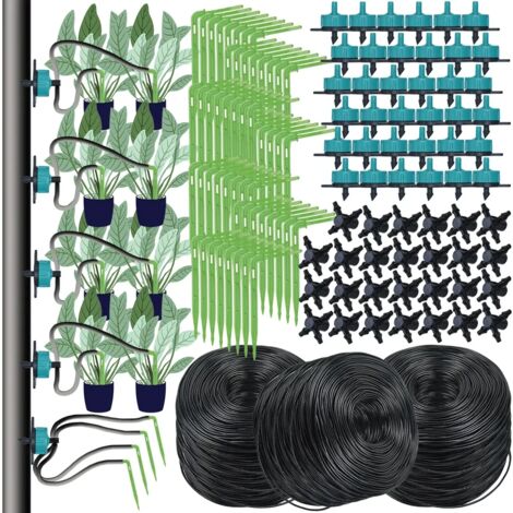 Système d'irrigation goutte à goutte KESLA pour serres et jardins, avec émetteur à flèche 2 voies (8LIH - 2 voies, 3/5 mm), idéal pour les plantes en pot, les pelouses et les jardins. (1/5)