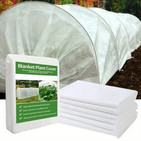 (3 x 5 m) 25 g Couvertures flottantes de protection contre le gel pour plantes à faire soi-même, idéales pour les arbres fruitiers et les légumes en hiver. Outils de jardinage. (1/5)