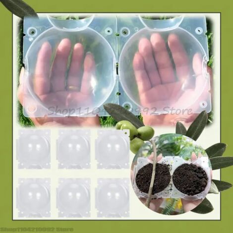 (S,5 pièces) Capsules de marcottage aérien, boules de bouturage pour plantes, boîte de culture haute pression, boîte de greffage, pot de pépinière (1/5)