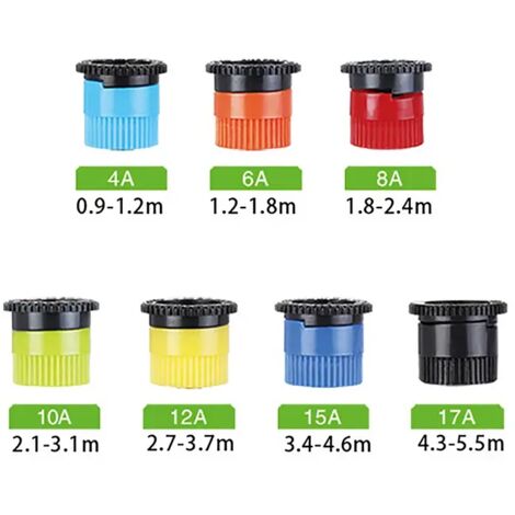 (6A) Buse de rechange pour arroseur à dispersion réglable de 0 à 360 degrés, pour l'irrigation de jardins, parcs, fermes et pelouses. Filetage femelle 1/2". (1/5)