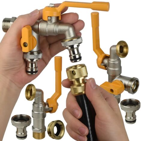 (L-1pcs,Autre) Robinet mural en laiton 1/2'' 3/4'' pour salle de bain, coin, machine à laver, arrosage extérieur, jardin, baignoire, toilettes, piscine (1/5)