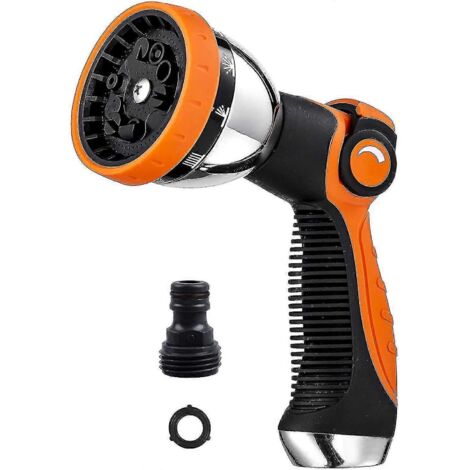10 Hose Metal Duty Watering Patterns Thumb Control On Off Valve, High Pressure Nozzle Sprayer, Car W (1/4)