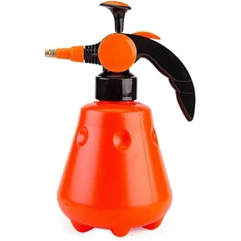 1pc Orange Hand Pressure Trigger Adjustable Copper Nozzle Head Manual Air Pump Spray Bottle SXQ (1/5)