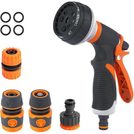 Garden Hose Spray Gun-8 Adjustable Hose Guns with Controlled Water Flow,High Water Pressure Hose Spray Gun for Watering SZRH (1/5)