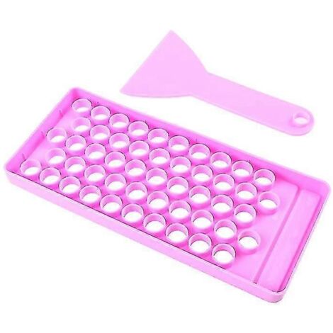 2pc/set Diy Lip Balm Lip Gloss Crafting Kit Wax Pouring Tray Spatula Scraper Set (1/4)