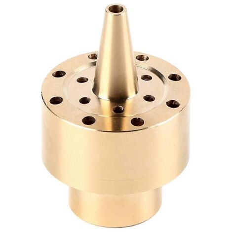 Brass Column Garden Pond Fountain Water Nozzle Sprinkler Spray Head Gold (1/2") (1/5)
