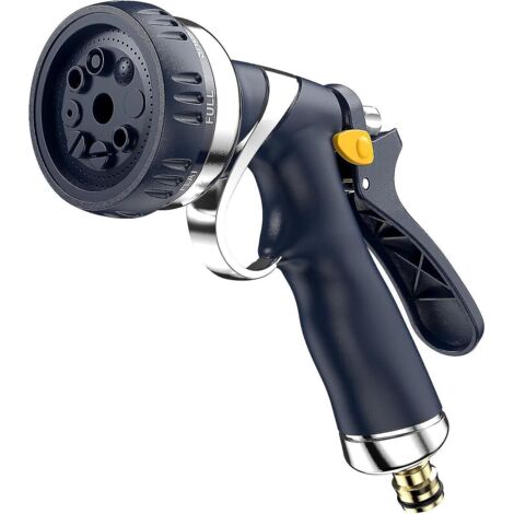 Garden Hose Spray Gun with 8 Adjustable Patterns, 100% Heavy Duty Metal Hose Pipe Spray Gun Zinc,Garden Watering - q37 (1/5)