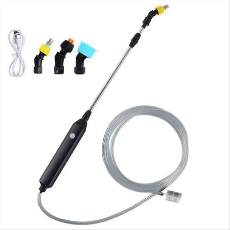 Electric Garden Watering Spray with 5 Meters Hose USB Adjustable Lawn Sprayer Nozzle Sprinkler Weeds Plant Mister (1/5)