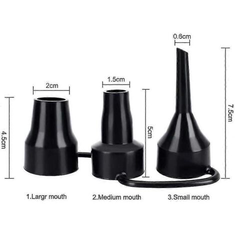 Plastic Inflator Adapter Replacement Nozzles, Pump Nozzle Head 3 Sizes ...