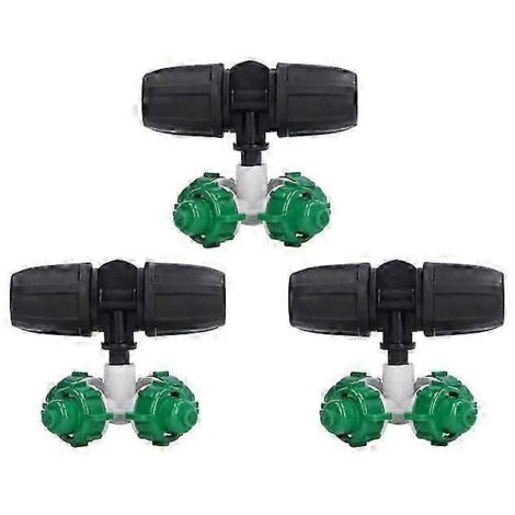 Zerone Atomizing Spray Nozzle 10 Sets of Misting Nozzle Plastic Cross Sprayer Accessories [jkw] (1/4)