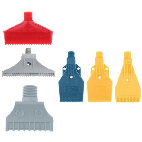 6Pcs 1/4 Thread Flat Wind Jet Air Blowing Nozzle Spray F Round Gray Red Type (1/5)