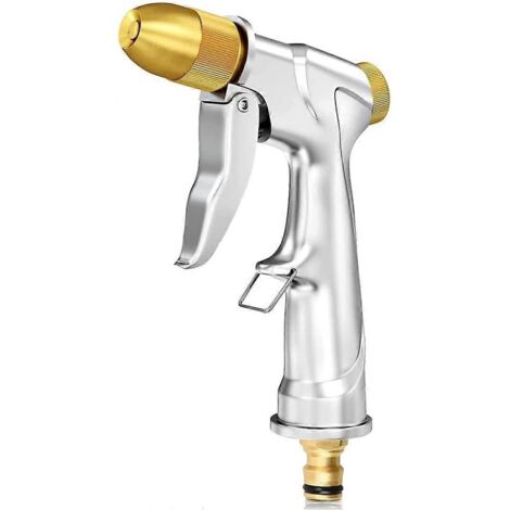 Heavy metal watering gun for garden and car wash95140mm, Metal structure made of brass nozzle and zinc alloy body, sturdy and durable (1/5)