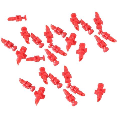 25Pcs 360° Sprayer Nozzle Jet for Mister Cloning Machine Hydroponi Red (1/5)