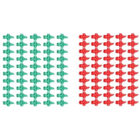50 Piece 180 Deg Green&50 Pieces 360 Deg Red Watering Spray Nozzle Sprinkler (1/5)