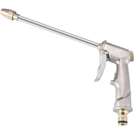 Garden Hose Spray Gun with Full Brass Nozzle Adjustable Heavy Duty Metal Water Hose Nozzle 4 Watering Patterns Leak Proof Spray Nozzlefor Plants Water (1/5)