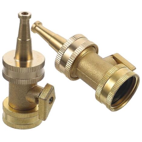 2Pcs Copper Garden Hose Nozzle for Efficient Watering Gardens (1/5)