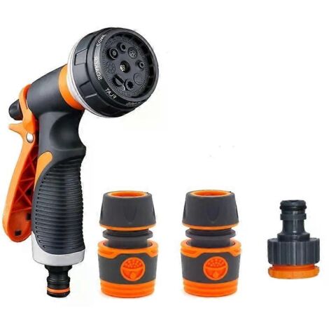 Watering Gun Garden 8 Modes High Pressure Sprayer Adjustable Irrigation Watering Nozzle compatible with Plant Lawn Yard Watering Sprinkler (1/5)