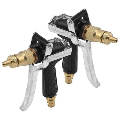 High-Pressure Spray Car Washing Nozzle 2Pcs Household Copper Sprayer Assorted Color For Cleaning Walkways (1/5)