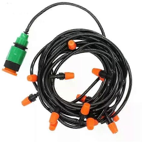 Fog Nozzles Irrigation Kit 5M-20M Garden Automatic Spray Misting Plant Watering System with 4/7 PE Hose and Connector (1/5)